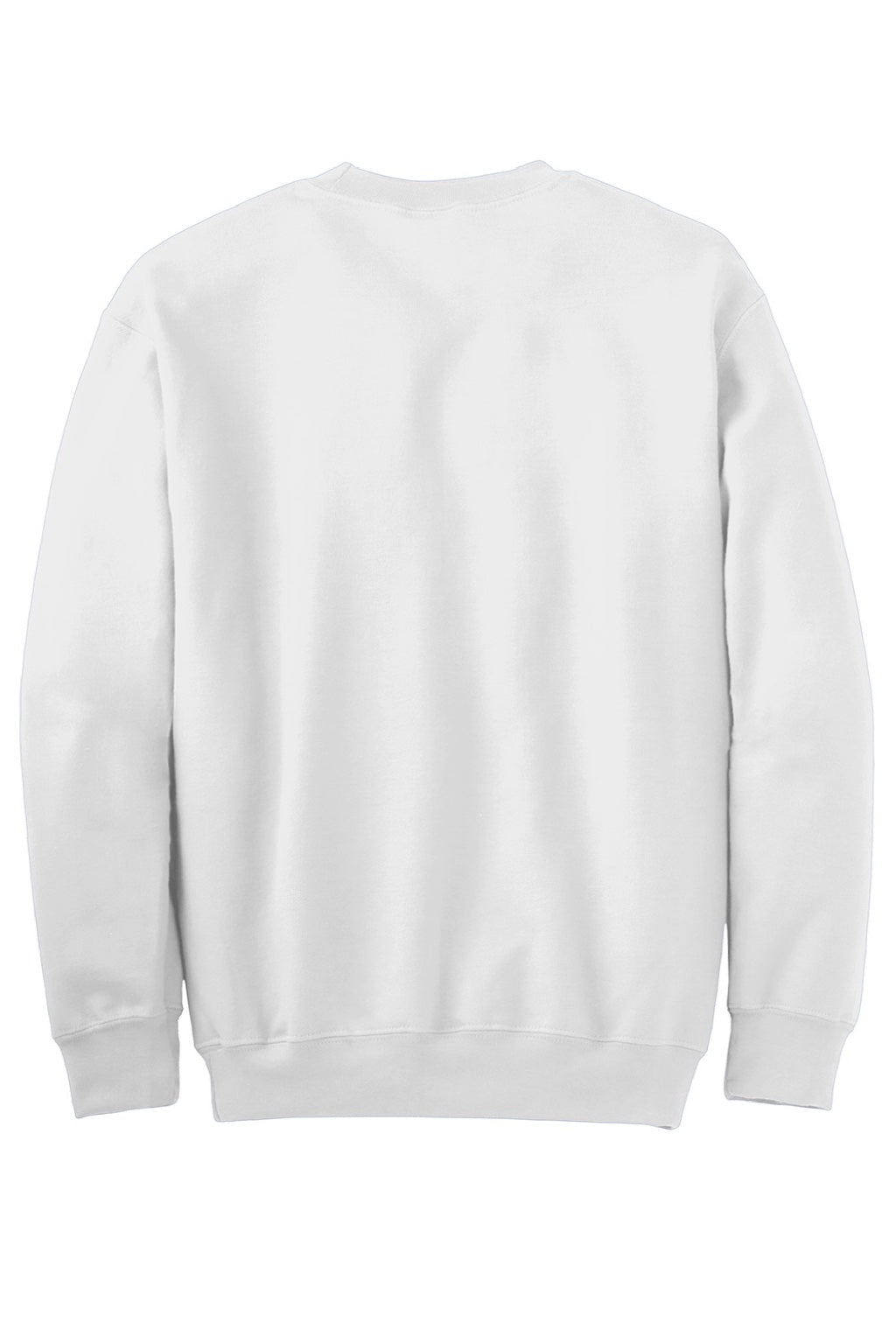 Gildan 12000 Mens DryBlend Moisture Wicking Fleece Crewneck Sweatshirt White Flat Back
