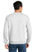 Gildan 12000 Mens DryBlend Moisture Wicking Fleece Crewneck Sweatshirt White Model Back