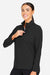 Devon & Jones DG410W Womens CrownLux Performance Windsor Welded 1/4 Zip Sweatshirt Black Model Side