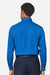 Devon & Jones DG505 Mens CrownLux Performance Spencer Poplin Long Sleeve Button Down Shirt French Blue Melange Model Back