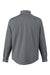 Devon & Jones DG505 Mens CrownLux Performance Spencer Poplin Long Sleeve Button Down Shirt Graphite Grey Melange Flat Back