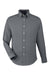Devon & Jones DG505 Mens CrownLux Performance Spencer Poplin Long Sleeve Button Down Shirt Graphite Grey Melange Flat Front