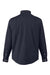 Devon & Jones DG505 Mens CrownLux Performance Spencer Poplin Long Sleeve Button Down Shirt Navy Blue Melange Flat Back