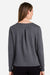 Devon & Jones DG482W Womens Charleston V-Neck Sweatshirt Black Melange Model Back