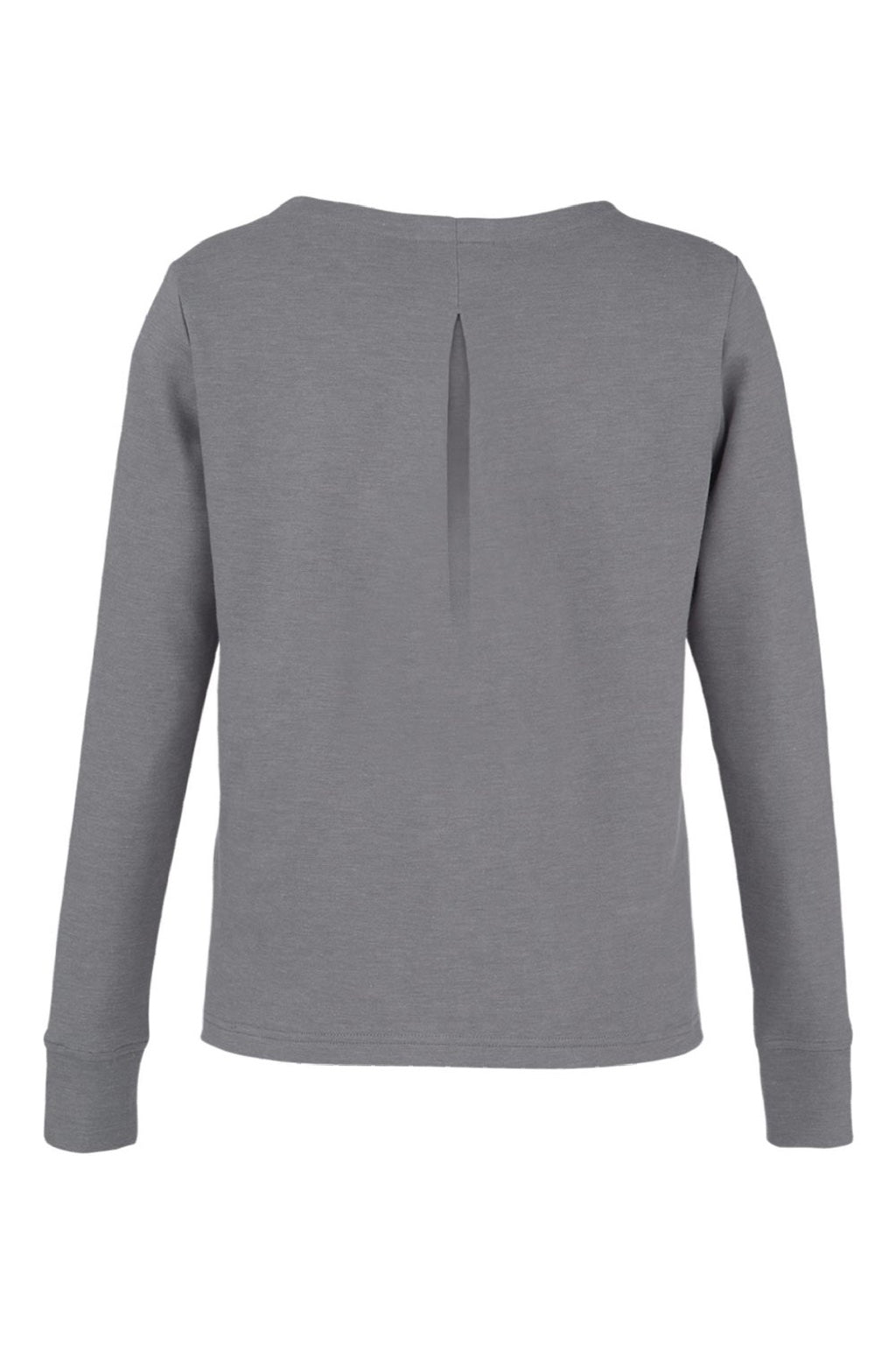 Devon & Jones DG482W Womens Charleston V-Neck Sweatshirt Graphite Grey Melange Flat Back