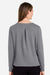 Devon & Jones DG482W Womens Charleston V-Neck Sweatshirt Graphite Grey Melange Model Back