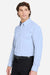 Devon & Jones DG537 Mens CrownLux Performance Microstripe Long Sleeve Button Down Shirt French Blue/White Model Side