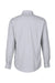Devon & Jones DG537 Mens CrownLux Performance Microstripe Long Sleeve Button Down Shirt Graphite Grey/White Flat Back