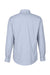 Devon & Jones DG537 Mens CrownLux Performance Microstripe Long Sleeve Button Down Shirt Navy Blue/White Flat Back