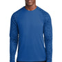 Sport-Tek Mens Digi Camo Moisture Wicking Long Sleeve Crewneck T-Shirt - True Royal Blue