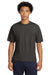 Champion T105 Mens Heritage Short Sleeve Crewneck T-Shirt Heather Charcoal Grey Model Front
