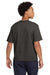 Champion T105 Mens Heritage Short Sleeve Crewneck T-Shirt Heather Charcoal Grey Model Back