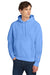 Champion S101/S1051 Mens Shrink Resistant Hooded Sweatshirt Hoodie w/ Pouch Pocket Light Blue Model Front
