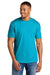 Gildan 64000CVC Mens Softstyle CVC Short Sleeve Crewneck T-Shirt Caribbean Blue Mist Model Front