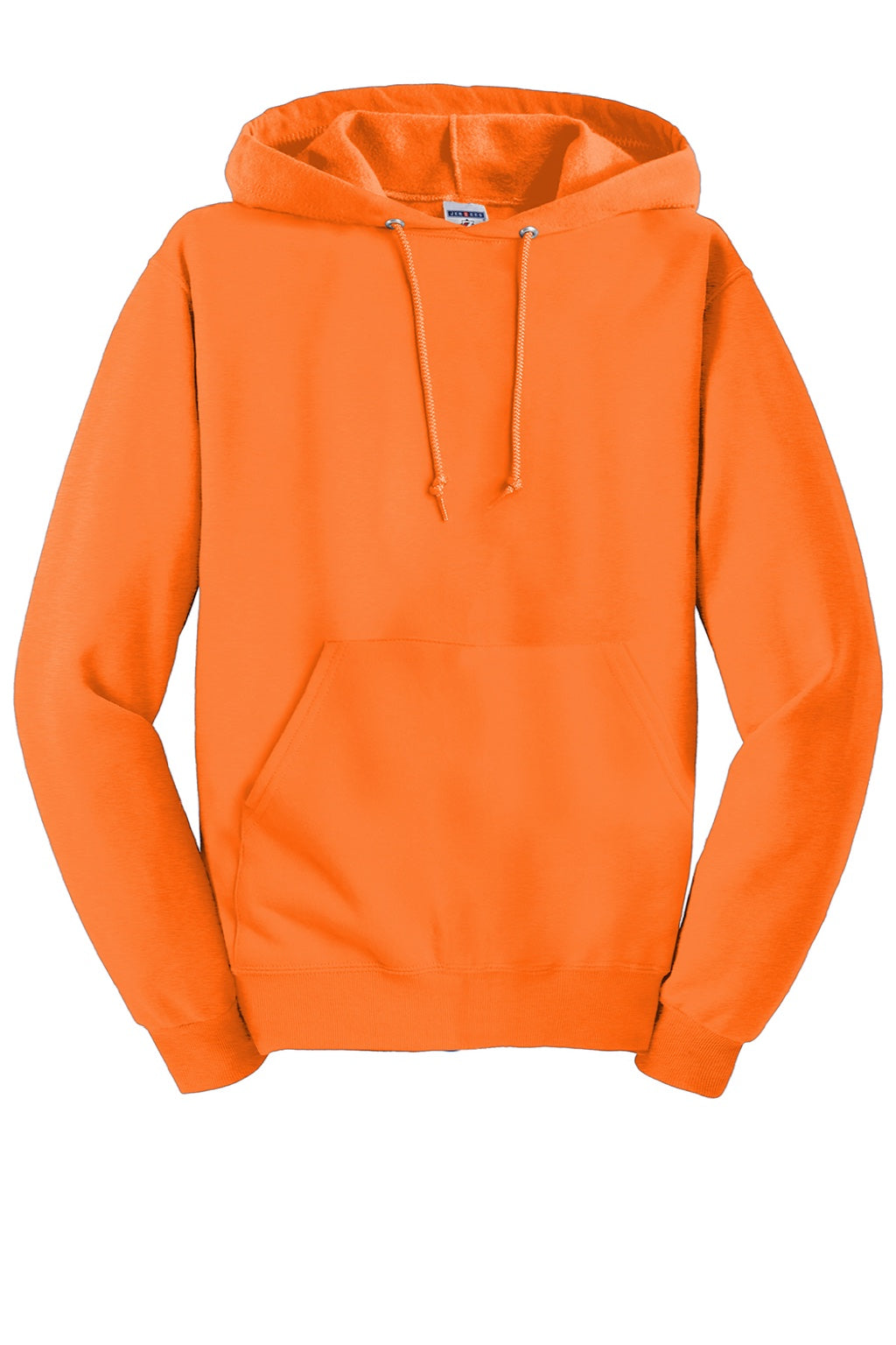 Jerzees 996M/996MR Mens NuBlend Pill Resistant Fleece Hooded Sweatshirt Hoodie w/ Pouch Pocket Safety Orange Flat Front