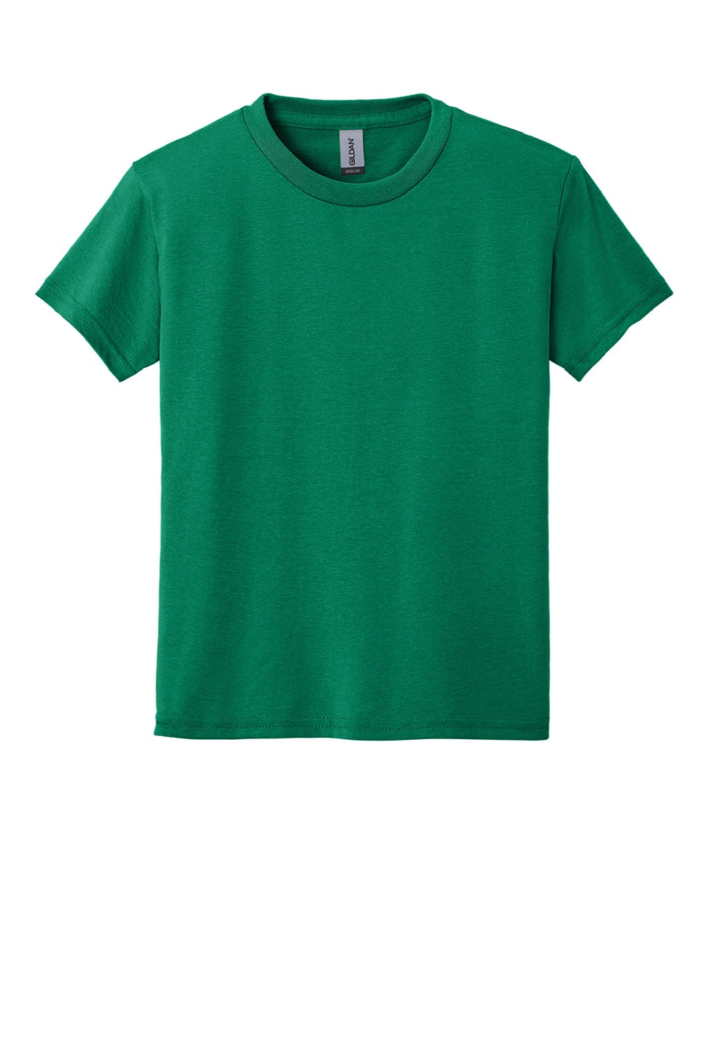 Gildan 8000B Youth DryBlend Moisture Wicking Short Sleeve Crewneck T-Shirt Kelly Green Flat Front