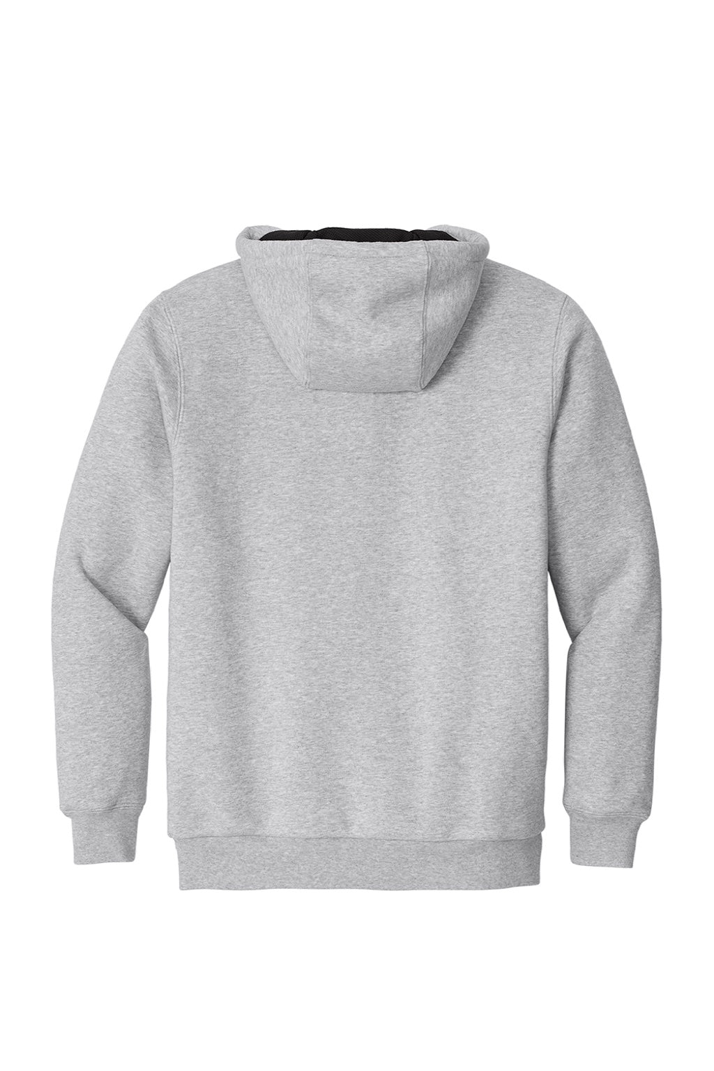 CornerStone CS620 Mens Full Zip Hooded Sweatshirt Hoodie w/ Pockets Heather Grey Flat Back