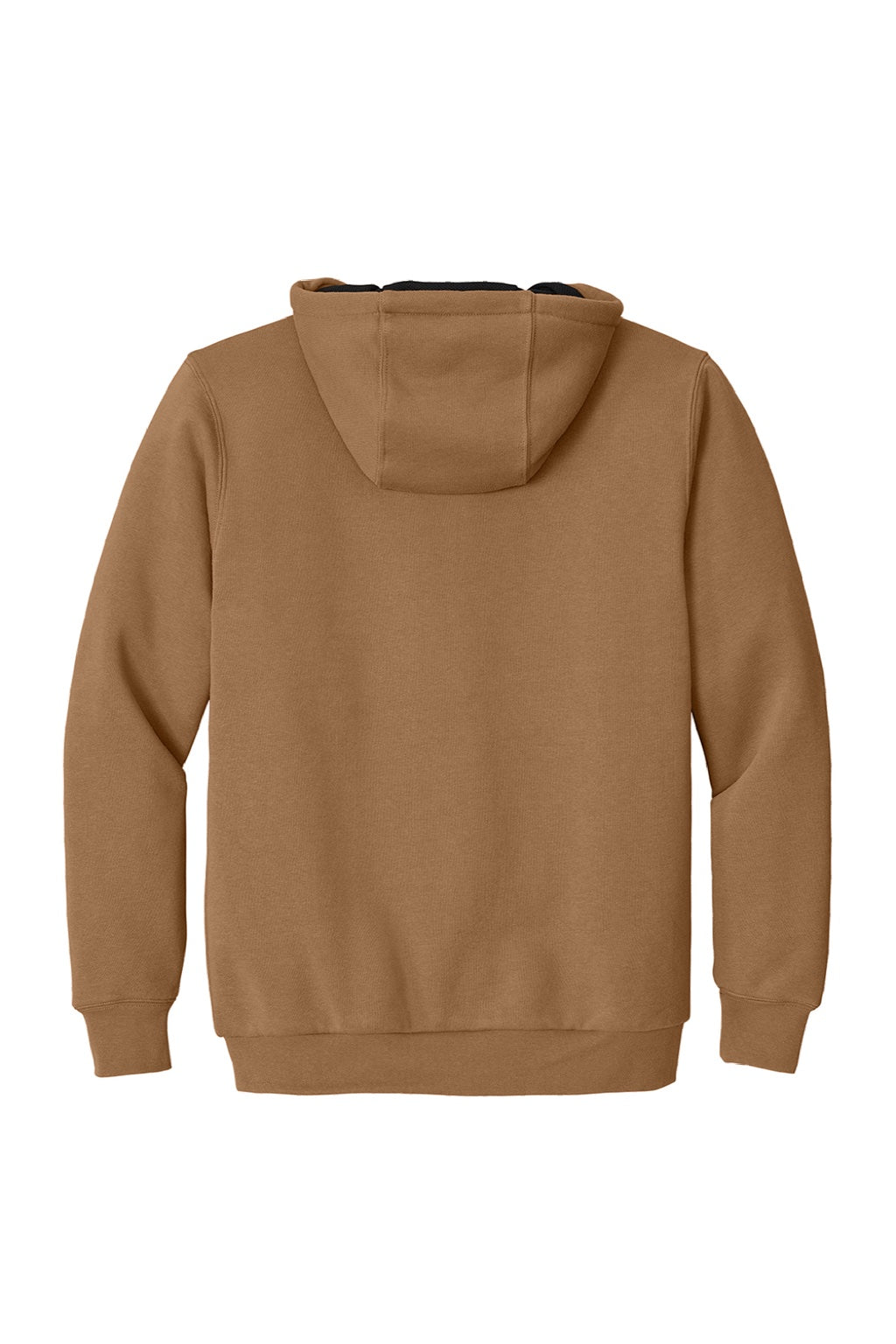 CornerStone CS620 Mens Full Zip Hooded Sweatshirt Hoodie w/ Pockets Duck Brown Flat Back