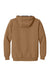 CornerStone CS620 Mens Full Zip Hooded Sweatshirt Hoodie w/ Pockets Duck Brown Flat Back