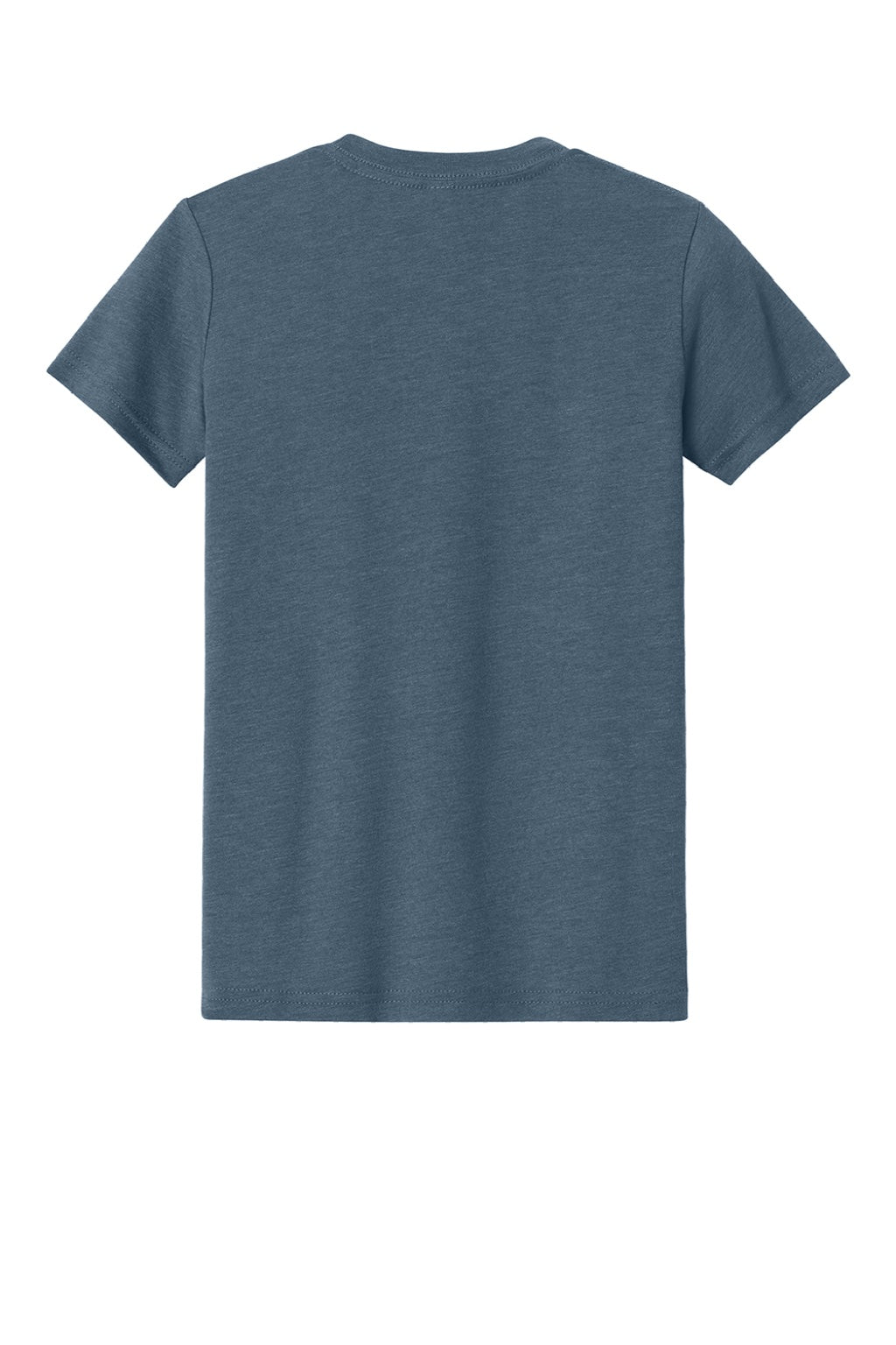 Bella + Canvas BC3001YCVC/3001YCVC Youth CVC Short Sleeve Crewneck T-Shirt Heather Slate Blue Flat Back