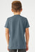 Bella + Canvas BC3001YCVC/3001YCVC Youth CVC Short Sleeve Crewneck T-Shirt Heather Slate Blue Model Back