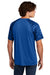 Sport-Tek ST376 Mens Drift Camo Colorblock Moisture Wicking Short Sleeve Crewneck T-Shirt True Royal Blue Model Back