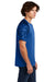 Sport-Tek ST376 Mens Drift Camo Colorblock Moisture Wicking Short Sleeve Crewneck T-Shirt True Royal Blue Model Side