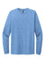 Next Level NL6211 Mens CVC Long Sleeve Crewneck T-Shirt Heather Columbia Blue Flat Front