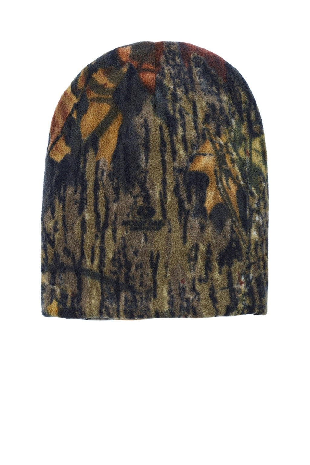 Port Authority Hats C901 Unisex Camouflage Pill Resistant Fleece Beanie Mossy Oak Break Up Flat Front