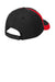 Sport-Tek Hats STC11 Mens Dry Zone Moisture Wicking Adjustable Hat Black/True Red Flat Back