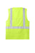 CornerStone CSV405 Mens ANSI 107 Class 2 Safety Full Zip Vest Safety Yellow Flat Back
