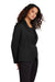Mercer+Mettle MM3031 Womens Snag Resistant Relaxed Knit Blazer w/ Pockets Deep Black Model Side