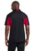 Sport-Tek ST655/TST655 Mens Sport-Wick Moisture Wicking Short Sleeve Polo Shirt Black/Deep Red Model Back