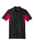 Sport-Tek ST655/TST655 Mens Sport-Wick Moisture Wicking Short Sleeve Polo Shirt Black/Deep Red Flat Front