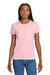Gildan 2000L Womens Ultra Short Sleeve Crewneck T-Shirt Light Pink Model Front