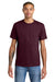 American Apparel 1301 Mens Short Sleeve Crewneck T-Shirt Burgundy Model Front