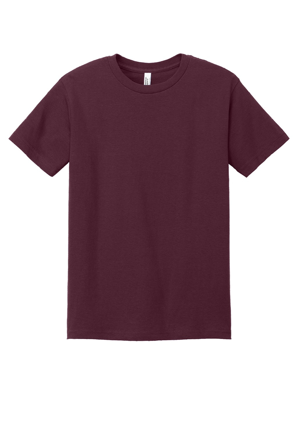 American Apparel 1301 Mens Short Sleeve Crewneck T-Shirt Burgundy Flat Front