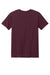 American Apparel 1301 Mens Short Sleeve Crewneck T-Shirt Burgundy Flat Back