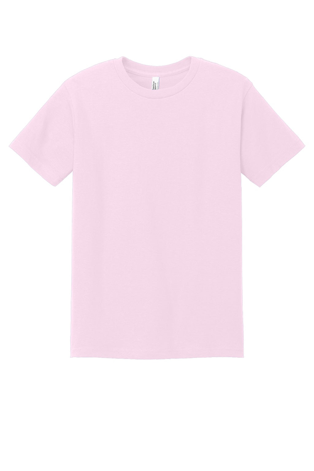 American Apparel 1301 Mens Short Sleeve Crewneck T-Shirt Pink Flat Front