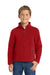 Port Authority Y217 Youth Full Zip Fleece Jacket True Red Model Front