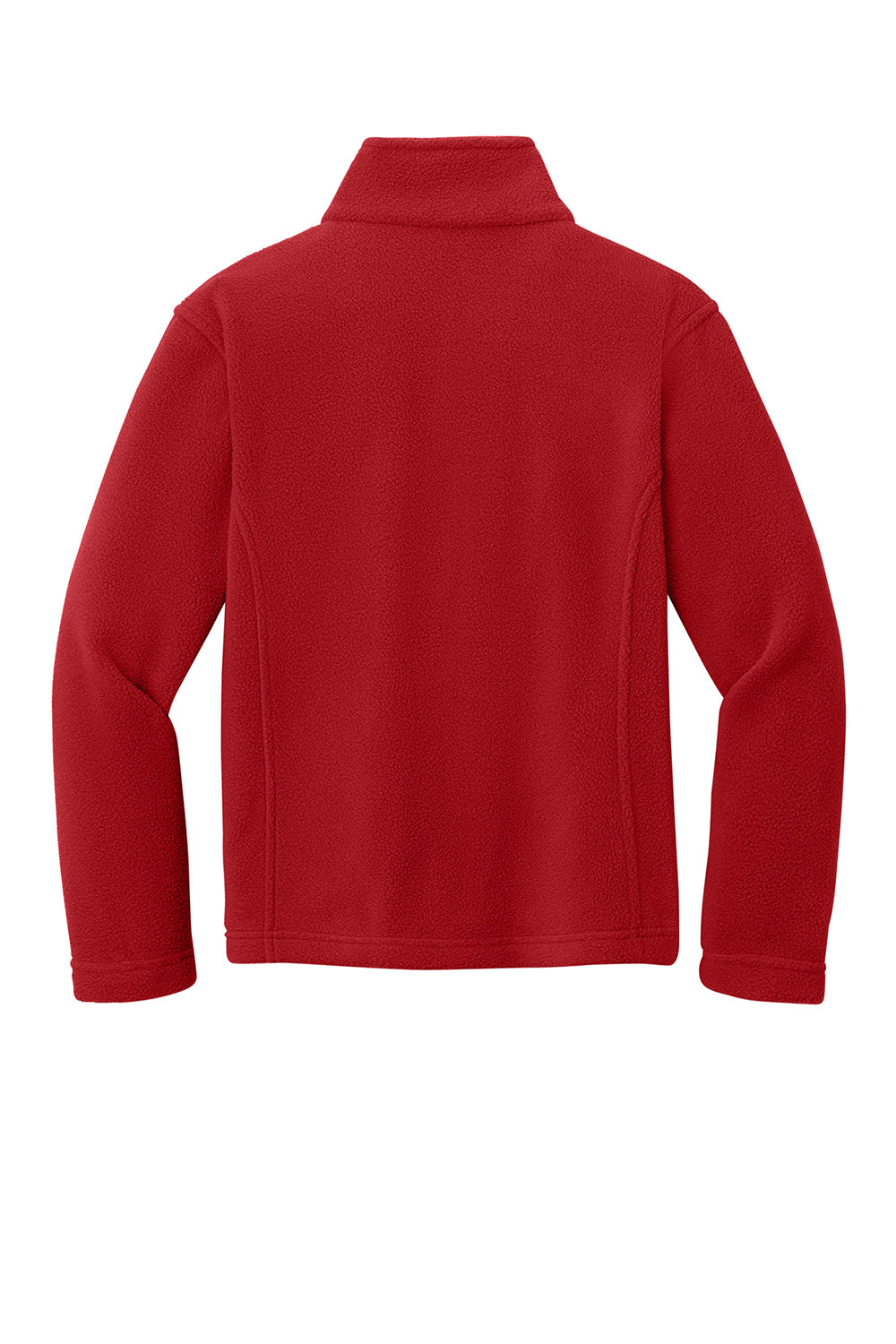 Port Authority Y217 Youth Full Zip Fleece Jacket True Red Flat Back