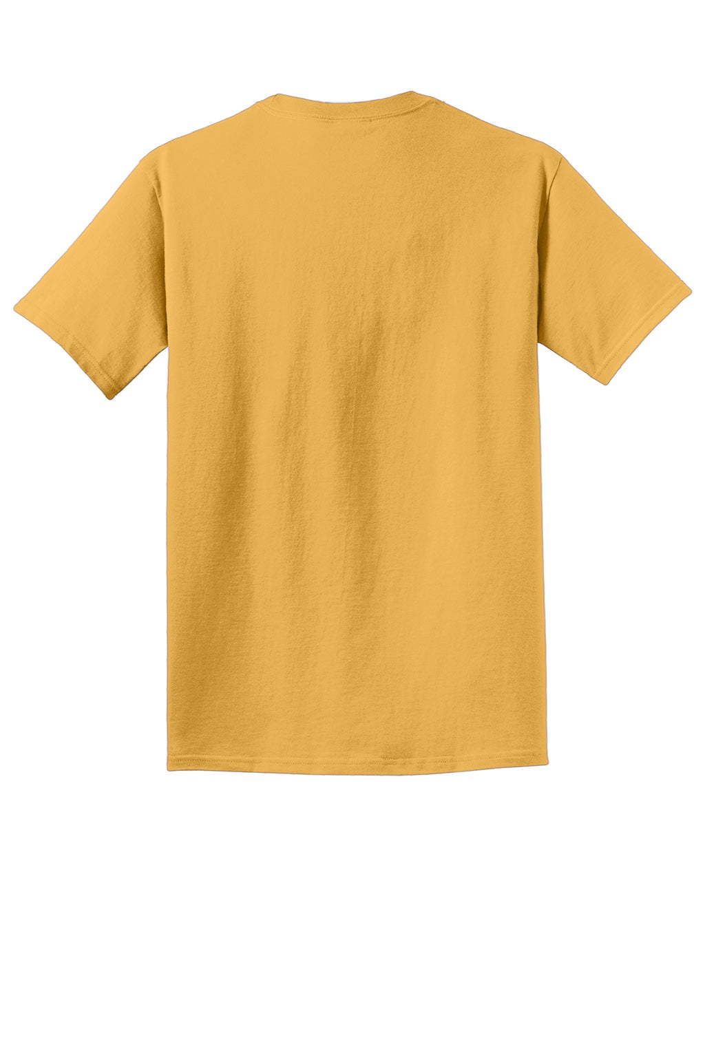 Port & Company PC099 Mens Beach Wash Short Sleeve Crewneck T-Shirt Dijon Yellow Flat Back