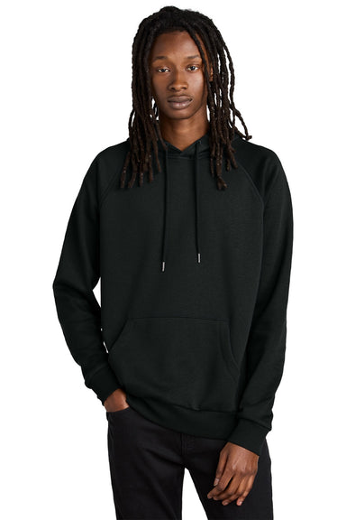 Allmade AL5000 Mens CVC Fleece Hooded Sweatshirt Hoodie w/ Pouch Pocket Deep Black Model Front