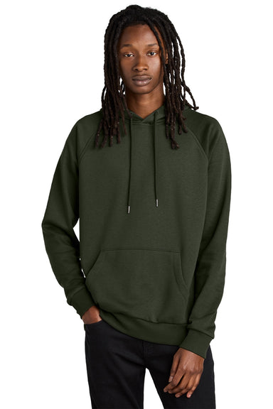 Allmade AL5000 Mens CVC Fleece Hooded Sweatshirt Hoodie w/ Pouch Pocket Herb Green Model Front