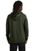 Allmade AL5000 Mens CVC Fleece Hooded Sweatshirt Hoodie w/ Pouch Pocket Herb Green Model Back
