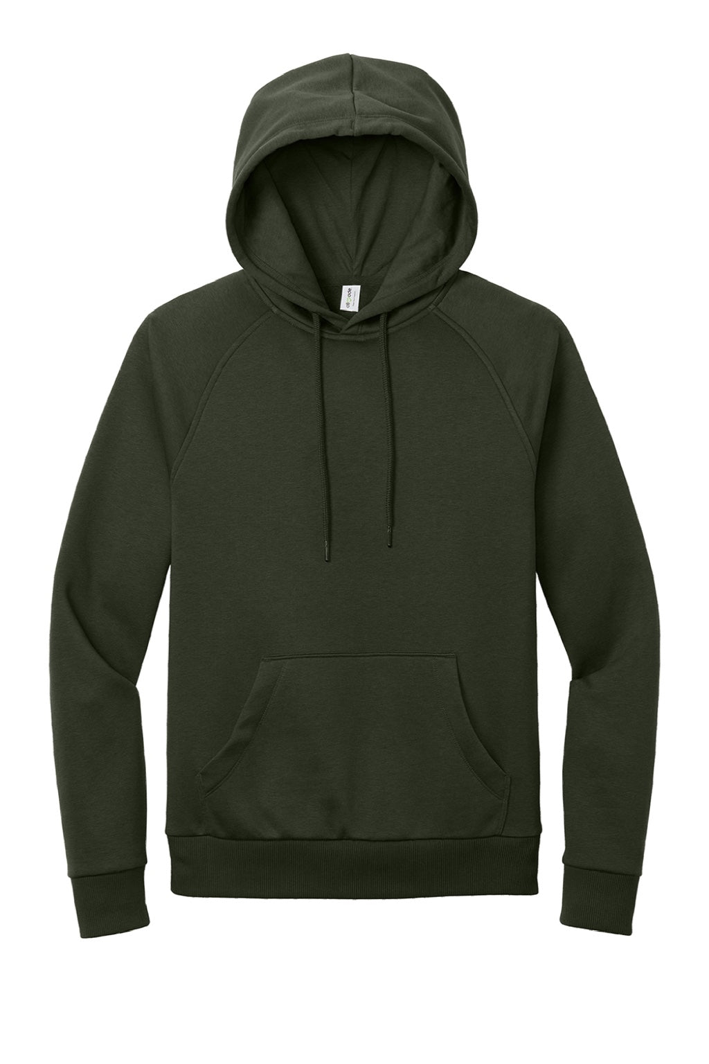 Allmade AL5000 Mens CVC Fleece Hooded Sweatshirt Hoodie w/ Pouch Pocket Herb Green Flat Front