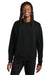 Allmade AL5004 Mens CVC Fleece Crewneck Sweatshirt Deep Black Model Front