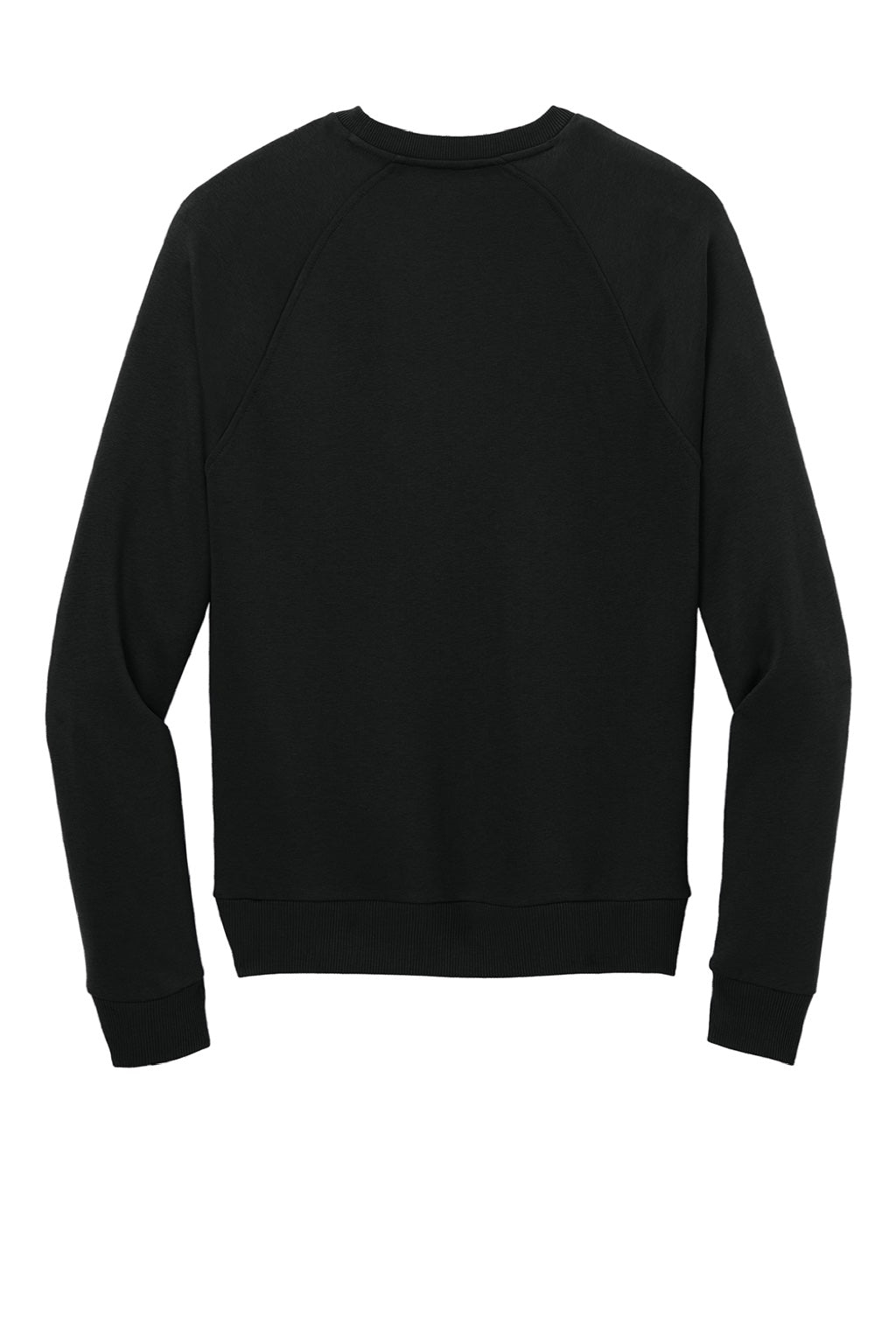 Allmade AL5004 Mens CVC Fleece Crewneck Sweatshirt Deep Black Flat Back