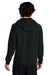 District DT7800 Mens Cloud Fleece Hooded Sweatshirt Hoodie w/ Pouch Pocket Jet Black Model Back