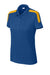Sport-Tek LST104 Womens Moisture Wicking Competitor United Short Sleeve Polo Shirt Royal Blue/Gold Flat Front